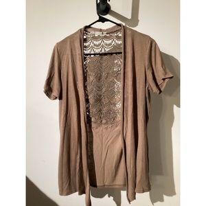 Maurices lace back cardigan